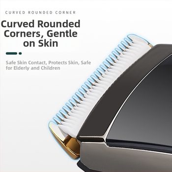 Elektrický kadernícky strojček na vlasy - univerzálne použitie, model R-916, čepeľ z nehrdzavejúcej ocele, zabudovaná batéria 1200–2000mAh, výdrž 1–3 hodiny, brúsený motor, umývateľný vodou