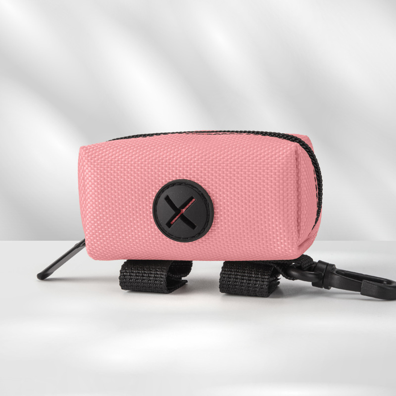 Dávkovač tašiek na exkrementy pre domáce zvieratá s úložným priestorom, prenosný, polyester, štandardná hrúbka