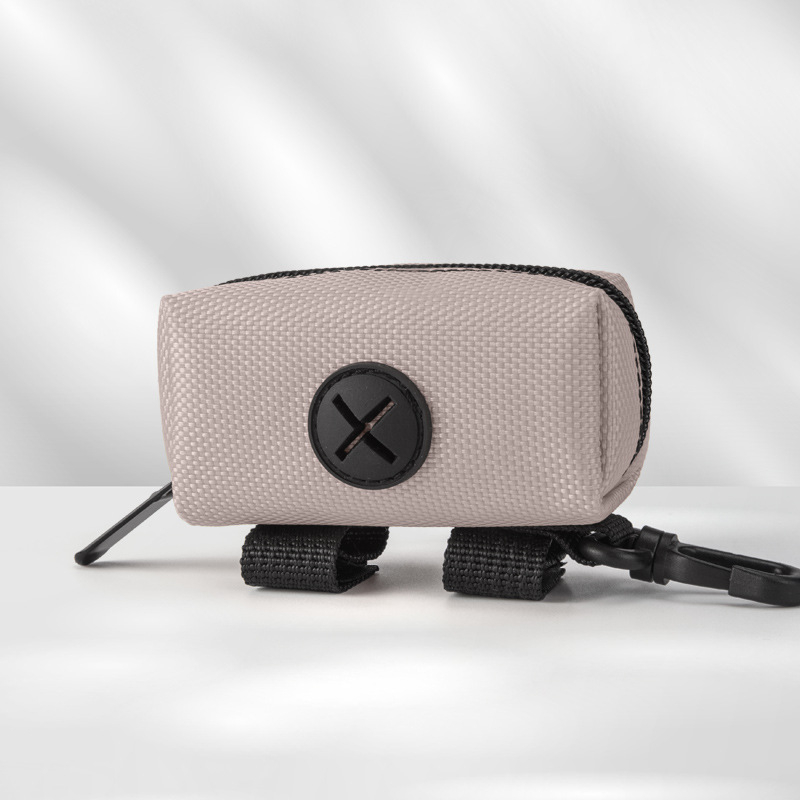 Dávkovač tašiek na exkrementy pre domáce zvieratá s úložným priestorom, prenosný, polyester, štandardná hrúbka