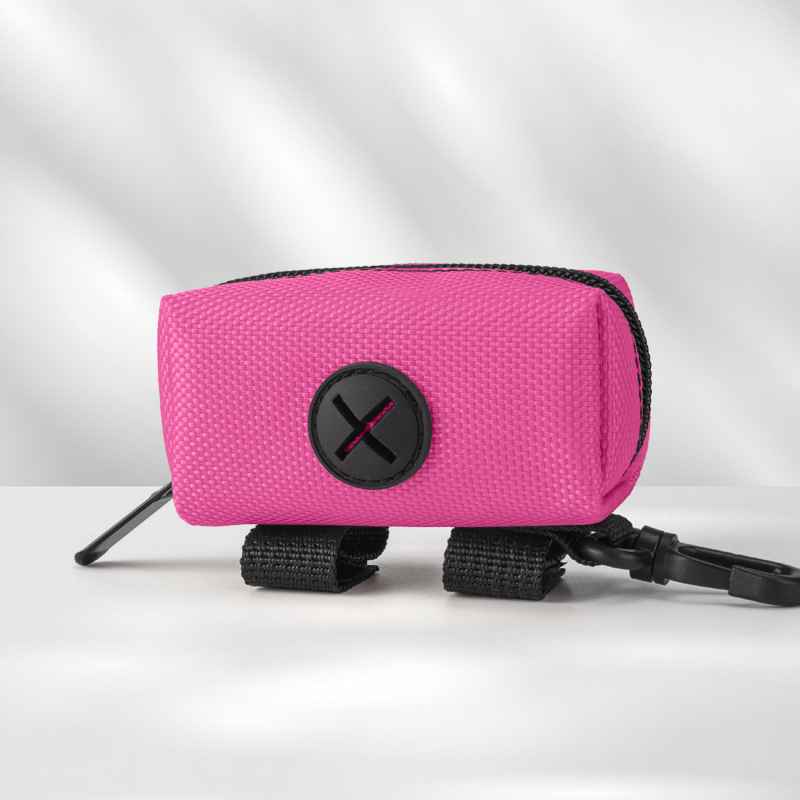 Dávkovač tašiek na exkrementy pre domáce zvieratá s úložným priestorom, prenosný, polyester, štandardná hrúbka