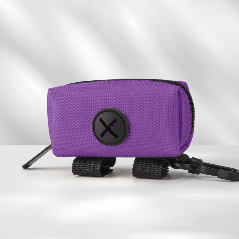 Dávkovač tašiek na exkrementy pre domáce zvieratá s úložným priestorom, prenosný, polyester, štandardná hrúbka