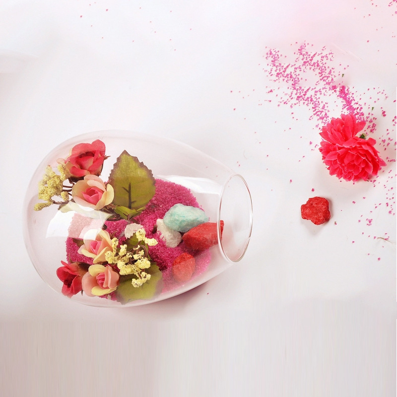 mxmade bočné otváracie priehľadné sklenené vázy pre hydroponické sukulentné rastliny — fúkané borosilikátové sklo, leštený povrch, prispôsobiteľné