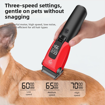 FK-9003 Nabíjateľný elektrický strojek na grooming pre domáce zvieratá s nehrdzavejúcimi čepeľami, kefový motor, zabudovaná batéria 1000–1200 mAh, 3–6 h prevádzky, vodotesný