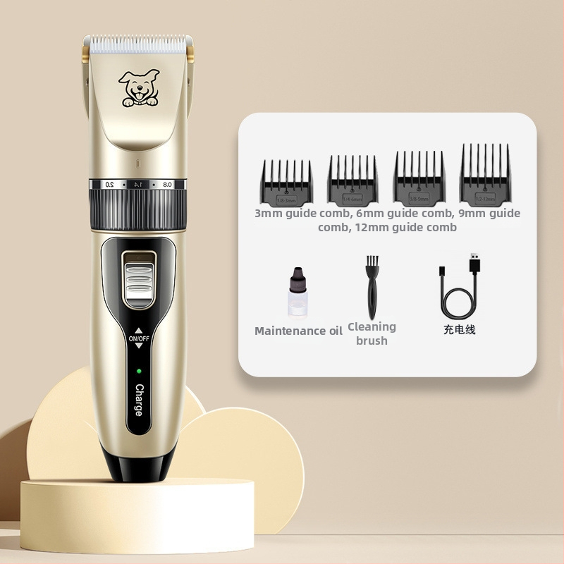 Pre psa: tichý elektrický stroj na strihanie srsti a hrebeň na labky, vhodný aj pre mačky a psy