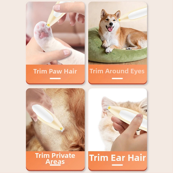 Elektrický strihač labiek mačiek a psov — tichá prevádzka, strihanie chlpov na labkách, pomôcka pre starostlivosť o domáce zvieratá