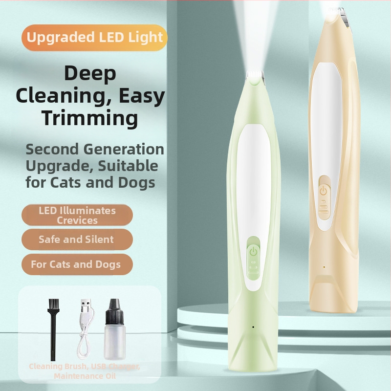 Elektrický strihač labiek mačiek a psov — tichá prevádzka, strihanie chlpov na labkách, pomôcka pre starostlivosť o domáce zvieratá