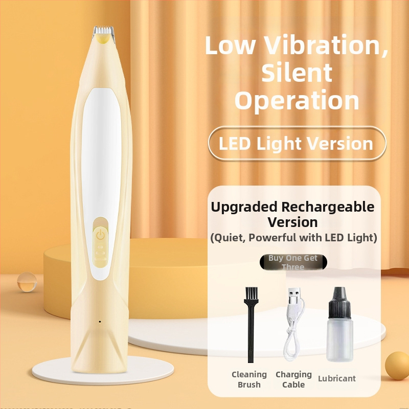 Elektrický strihač labiek mačiek a psov — tichá prevádzka, strihanie chlpov na labkách, pomôcka pre starostlivosť o domáce zvieratá