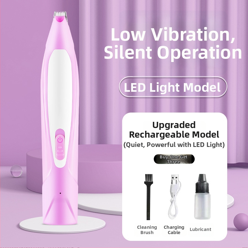 Elektrický strihač labiek mačiek a psov — tichá prevádzka, strihanie chlpov na labkách, pomôcka pre starostlivosť o domáce zvieratá