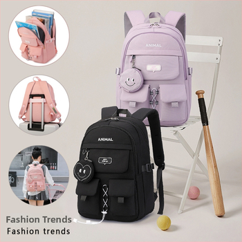 Jianglida Oxford látkový batoh — pre dievčatá na základnú a strednú školu, mestský štýl, nepremokavý, ultraľahký, znižuje zaťaženie, s popruhmi s vzduchovým vankúšom