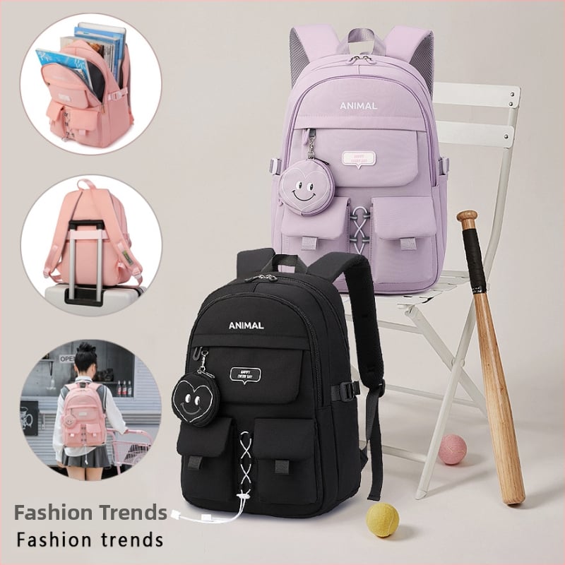 Jianglida Oxford látkový batoh — pre dievčatá na základnú a strednú školu, mestský štýl, nepremokavý, ultraľahký, znižuje zaťaženie, s popruhmi s vzduchovým vankúšom