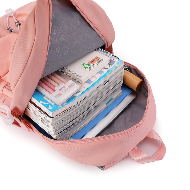 Jianglida Oxford látkový batoh — pre dievčatá na základnú a strednú školu, mestský štýl, nepremokavý, ultraľahký, znižuje zaťaženie, s popruhmi s vzduchovým vankúšom
