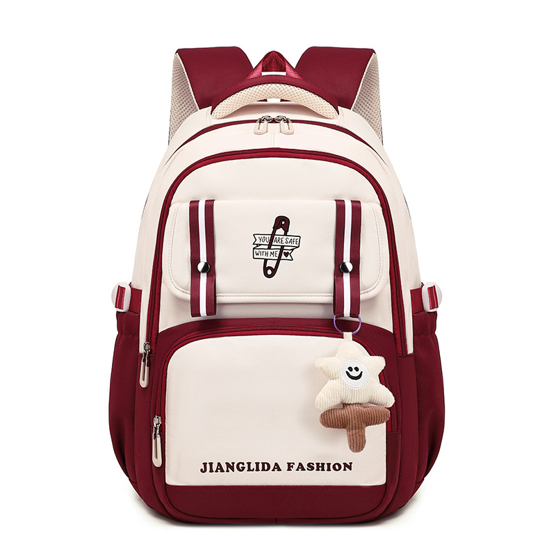 Jianglida Oxford látkový batoh — pre dievčatá na základnú a strednú školu, mestský štýl, nepremokavý, ultraľahký, znižuje zaťaženie, s popruhmi s vzduchovým vankúšom