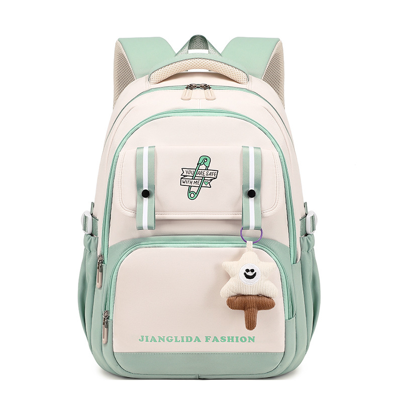Jianglida Oxford látkový batoh — pre dievčatá na základnú a strednú školu, mestský štýl, nepremokavý, ultraľahký, znižuje zaťaženie, s popruhmi s vzduchovým vankúšom