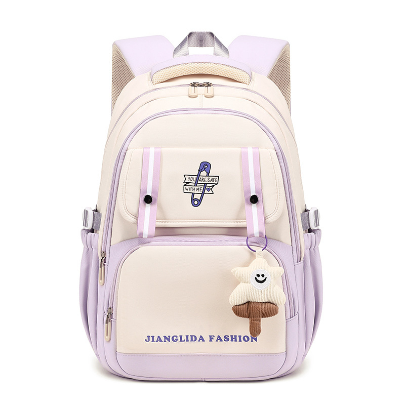 Jianglida Oxford látkový batoh — pre dievčatá na základnú a strednú školu, mestský štýl, nepremokavý, ultraľahký, znižuje zaťaženie, s popruhmi s vzduchovým vankúšom