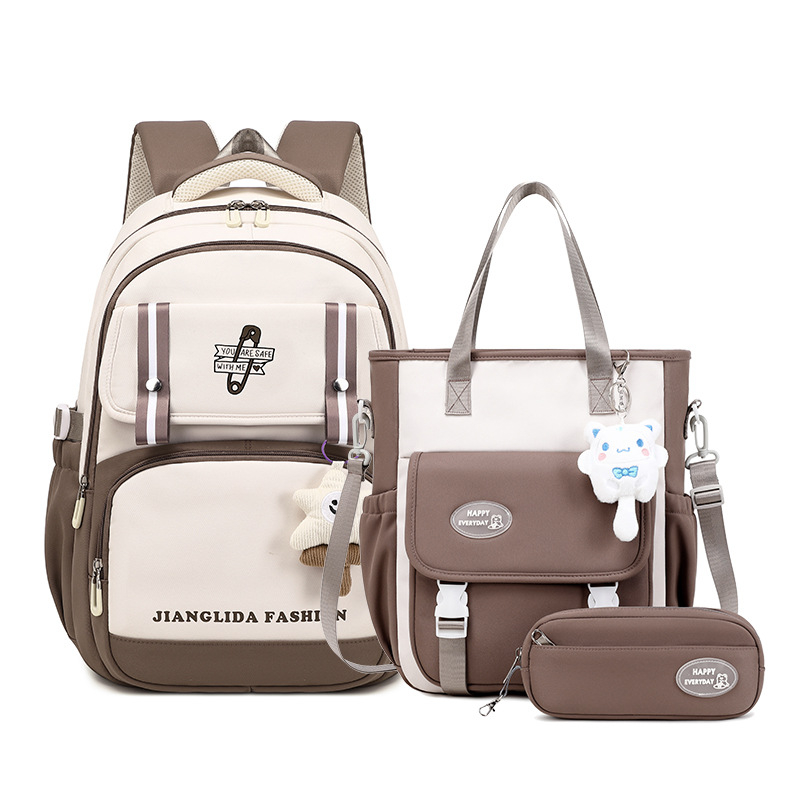Jianglida Oxford látkový batoh — pre dievčatá na základnú a strednú školu, mestský štýl, nepremokavý, ultraľahký, znižuje zaťaženie, s popruhmi s vzduchovým vankúšom