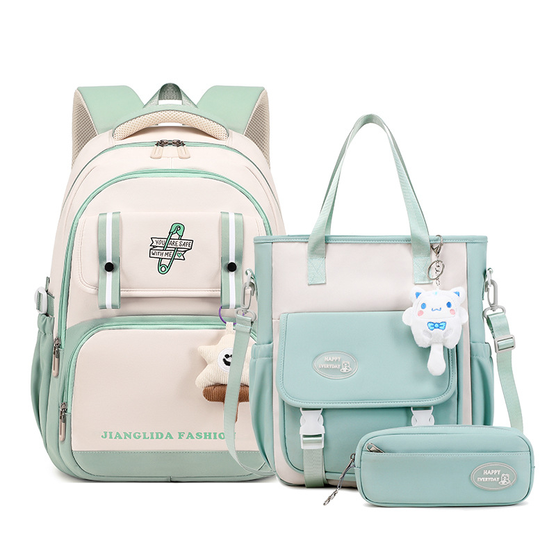Jianglida Oxford látkový batoh — pre dievčatá na základnú a strednú školu, mestský štýl, nepremokavý, ultraľahký, znižuje zaťaženie, s popruhmi s vzduchovým vankúšom