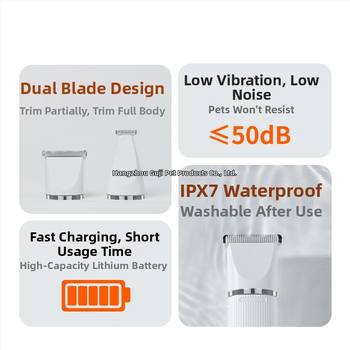 2-v-1 upravný strojček pre domáce zvieratá – GUOJJ elektrický grooming klips pre psy a mačky, model 1003173528