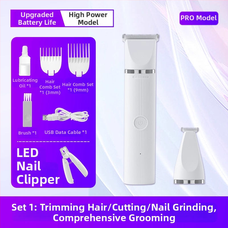 2-v-1 upravný strojček pre domáce zvieratá – GUOJJ elektrický grooming klips pre psy a mačky, model 1003173528