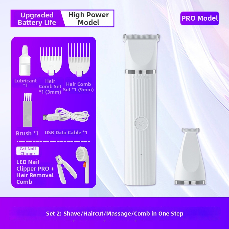 2-v-1 upravný strojček pre domáce zvieratá – GUOJJ elektrický grooming klips pre psy a mačky, model 1003173528