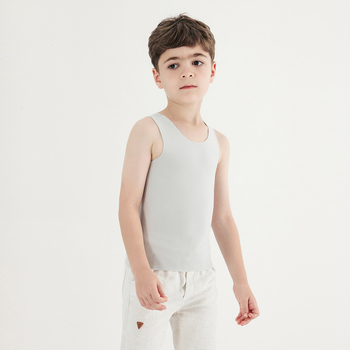 Detská bezšvová športová vesta s vlastným zohrievaním, Derong velúr, kruhový golier, viskoza 61%