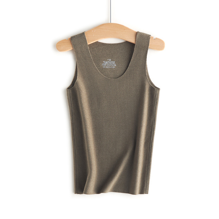 Detská bezšvová športová vesta s vlastným zohrievaním, Derong velúr, kruhový golier, viskoza 61%