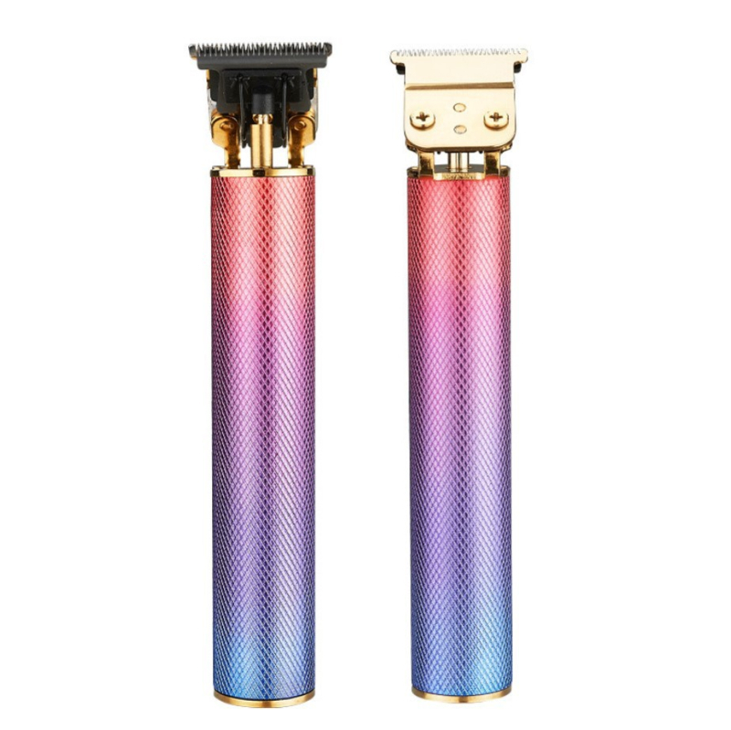 Elektrický strihací stroj na vlasy s keramickou čepeľou, brúsený motor, vstavaná batéria 100–300 mAh, výdrž 1–3 h, vymeniteľná umývateľná čepeľ, hliníkové puzdro