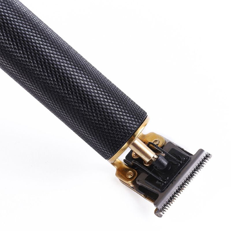 Elektrický strihací stroj na vlasy s keramickou čepeľou, brúsený motor, vstavaná batéria 100–300 mAh, výdrž 1–3 h, vymeniteľná umývateľná čepeľ, hliníkové puzdro