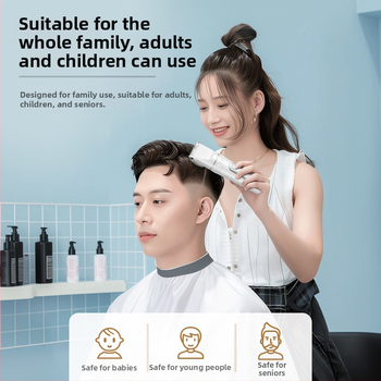 Strihací strojček na vlasy s USB napájaním, vstavaná batéria 1000–1200 mAh, čepeľ z nerezovej ocele (odnímateľná a umývateľná), hluk 36–45 dB