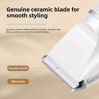 Strihací strojček na vlasy s USB napájaním, vstavaná batéria 1000–1200 mAh, čepeľ z nerezovej ocele (odnímateľná a umývateľná), hluk 36–45 dB