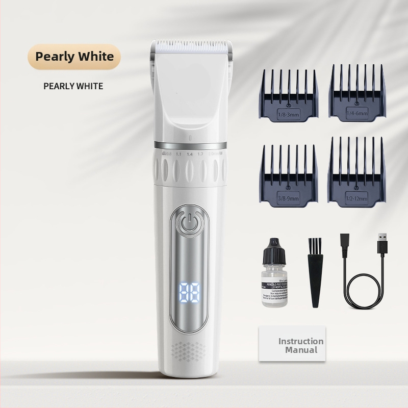 Strihací strojček na vlasy s USB napájaním, vstavaná batéria 1000–1200 mAh, čepeľ z nerezovej ocele (odnímateľná a umývateľná), hluk 36–45 dB