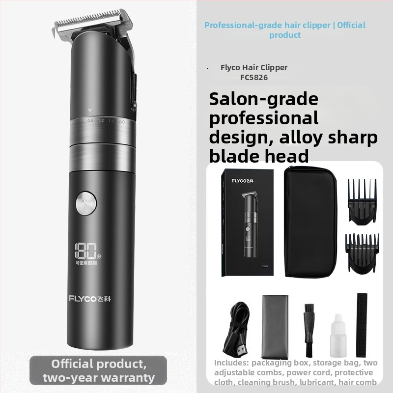 Elektrický holiaci strojček na vlasy pre domáce použitie s vstavanou batériou 500-800 mAh, čepele z titánovej zliatiny, kartáčový motor, vodotesný, výdrž batérie 1-3 h