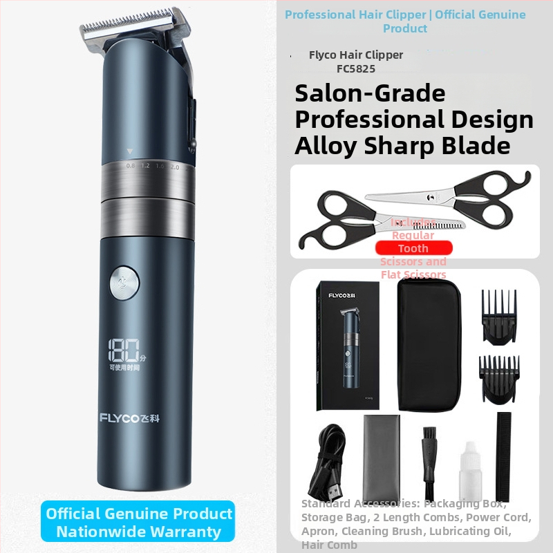 Elektrický holiaci strojček na vlasy pre domáce použitie s vstavanou batériou 500-800 mAh, čepele z titánovej zliatiny, kartáčový motor, vodotesný, výdrž batérie 1-3 h