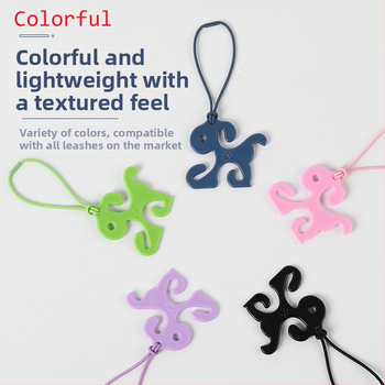 Klip na tašky pre psa na vôdzke, hands-free, dizajn s plochými ústami, HDPE vysoká hustota, štandardná hrúbka