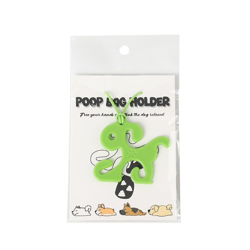 Klip na tašky pre psa na vôdzke, hands-free, dizajn s plochými ústami, HDPE vysoká hustota, štandardná hrúbka