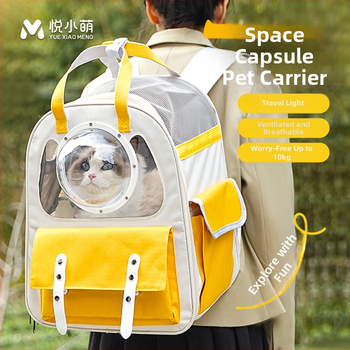 Batoh pre domáce zvieratá s dizajnom vesmírnej kapsuly, veľká kapacita, plastové telo, stredne mäkká tvrdosť