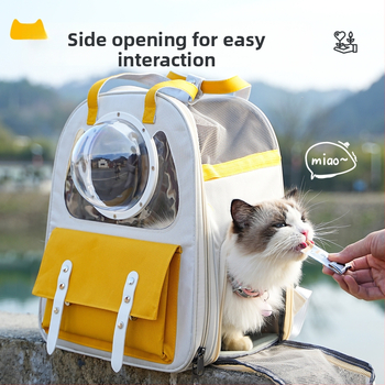 Batoh pre domáce zvieratá s dizajnom vesmírnej kapsuly, veľká kapacita, plastové telo, stredne mäkká tvrdosť