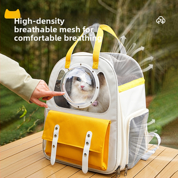 Batoh pre domáce zvieratá s dizajnom vesmírnej kapsuly, veľká kapacita, plastové telo, stredne mäkká tvrdosť