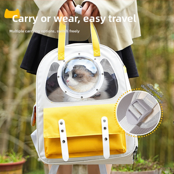 Batoh pre domáce zvieratá s dizajnom vesmírnej kapsuly, veľká kapacita, plastové telo, stredne mäkká tvrdosť