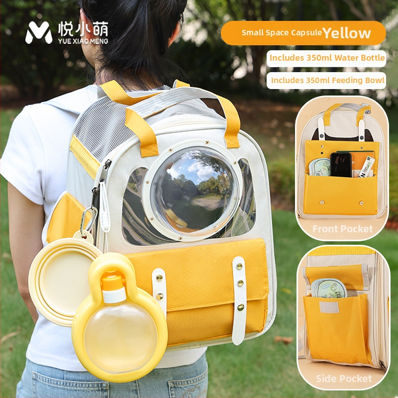 Batoh pre domáce zvieratá s dizajnom vesmírnej kapsuly, veľká kapacita, plastové telo, stredne mäkká tvrdosť