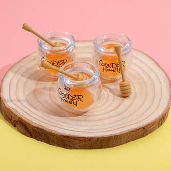 Živica DIY ručne vyrobené mikro krajinkové doplnky – kórejský štýl, pohár na med a hrniec na mlieko, samostatné balenie