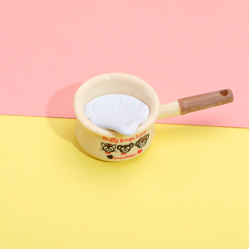 Živica DIY ručne vyrobené mikro krajinkové doplnky – kórejský štýl, pohár na med a hrniec na mlieko, samostatné balenie