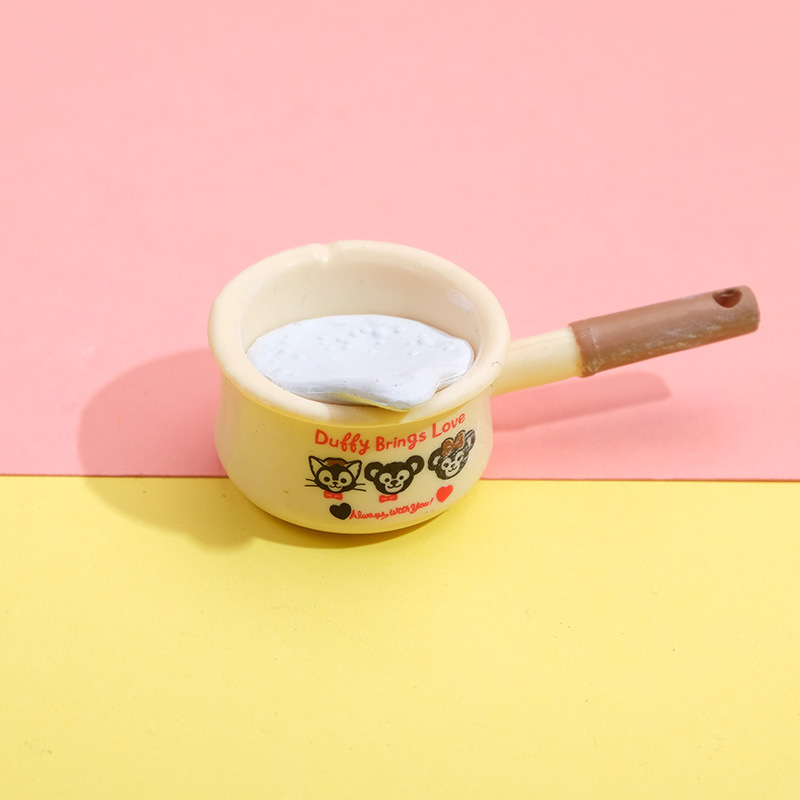 Živica DIY ručne vyrobené mikro krajinkové doplnky – kórejský štýl, pohár na med a hrniec na mlieko, samostatné balenie