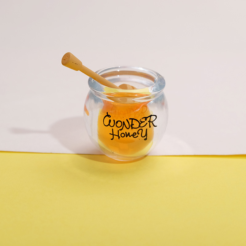 Živica DIY ručne vyrobené mikro krajinkové doplnky – kórejský štýl, pohár na med a hrniec na mlieko, samostatné balenie