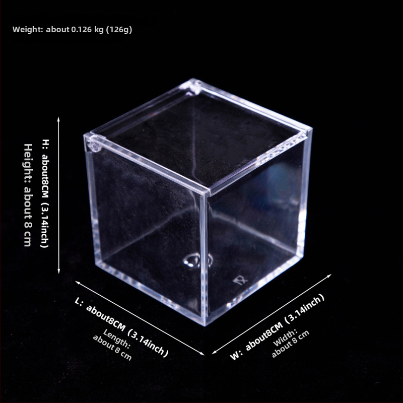 Akrilové terárium s mechem – mini DIY krabička na stôl, model Square Box Micro Landscape, Levana