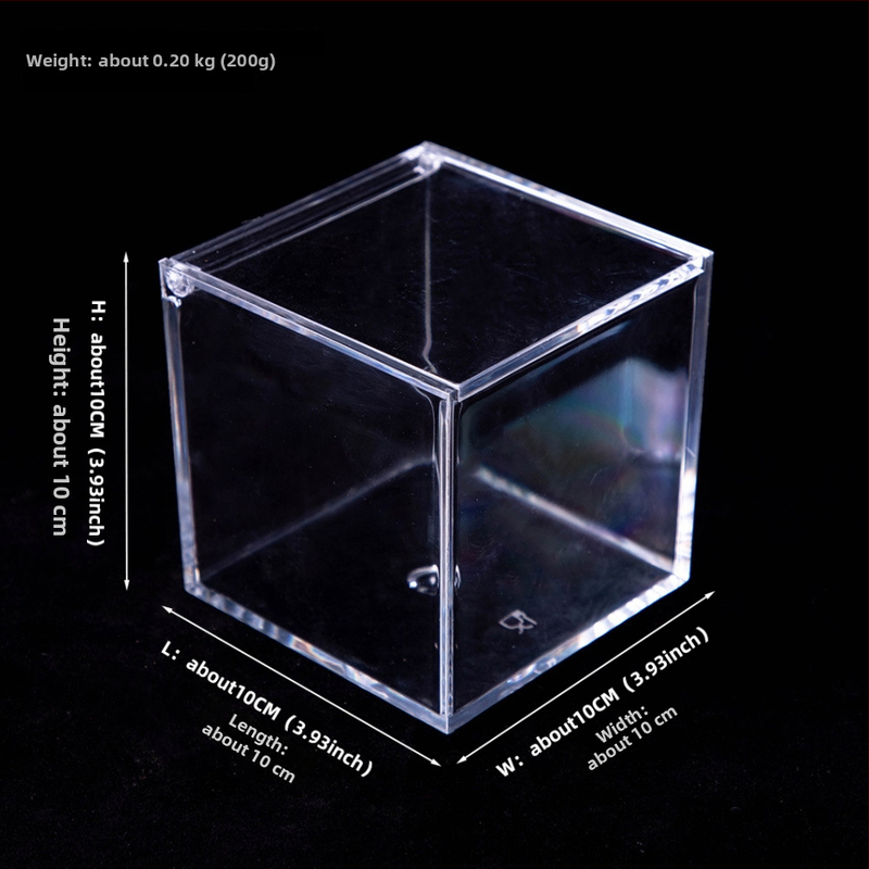 Akrilové terárium s mechem – mini DIY krabička na stôl, model Square Box Micro Landscape, Levana