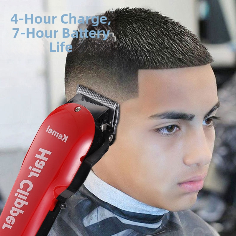 Zastrihávač vlas KM-706Z – nabíjateľný, s kefovým motorom, výdrž batérie 6–8 hodín, čepeľ z vysokouhlíkovej ocele, nízka hlučnosť