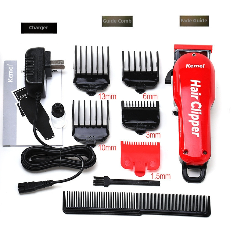 Zastrihávač vlas KM-706Z – nabíjateľný, s kefovým motorom, výdrž batérie 6–8 hodín, čepeľ z vysokouhlíkovej ocele, nízka hlučnosť