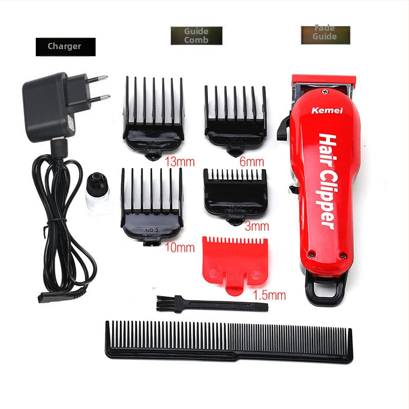 Zastrihávač vlas KM-706Z – nabíjateľný, s kefovým motorom, výdrž batérie 6–8 hodín, čepeľ z vysokouhlíkovej ocele, nízka hlučnosť