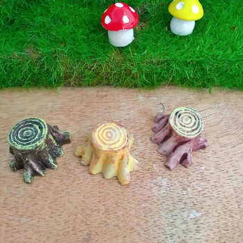 Zakka ozdoba z živice, mikro krajina s mechem vo fľaštičke, motív malého kmeňa stromu