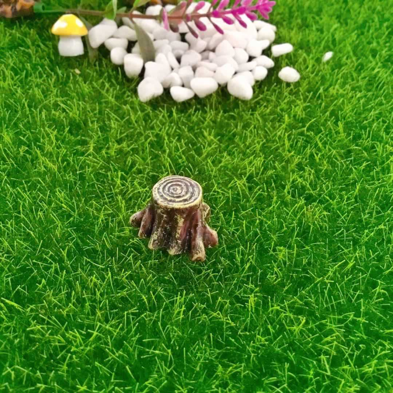 Zakka ozdoba z živice, mikro krajina s mechem vo fľaštičke, motív malého kmeňa stromu